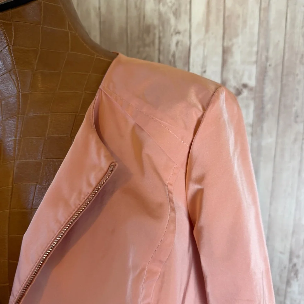Lafayette 148 Pink Collarless Jacket - Picture 4 of 6